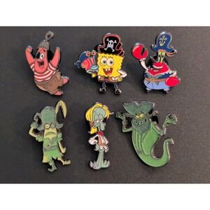 Nickelodeon Spongebob Pirates Mystery Pin Complete Set